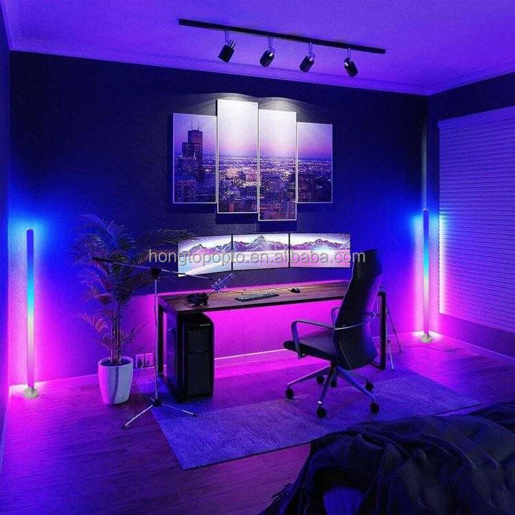 Decorazione per la casa fai da te Luce da terra RGB con controllo musicale Bluetooth e telecomando
