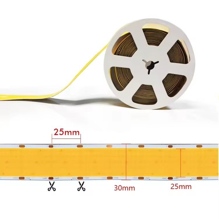 COB LED Strip Super Wide 30mm 1600chips 40W/M 2700k 3000k 6500k DC24V per il progetto del soffitto