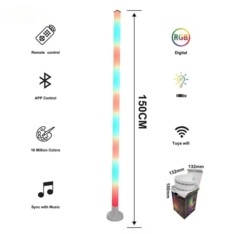 1.5M ASB Smart Home LED Strip con telecomando IR e musica RGBIC per lampada da angolo