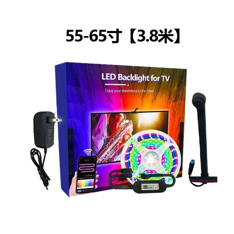55-65 pollici Alexa Google Home Ambient Smart App Wifi Immersione TV LED retroilluminazione 3.8m 12.5ft ROLL con fotocamera