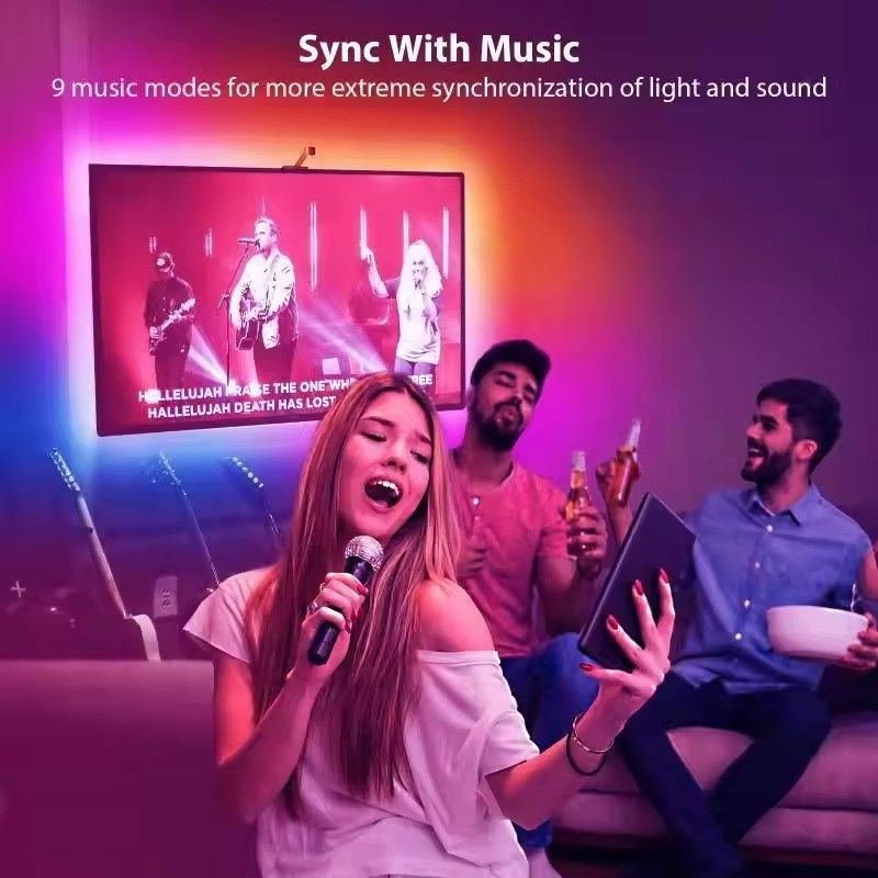 55-65 pollici Alexa Google Home Ambient Smart App Wifi Immersione TV LED retroilluminazione 3.8m 12.5ft ROLL con fotocamera