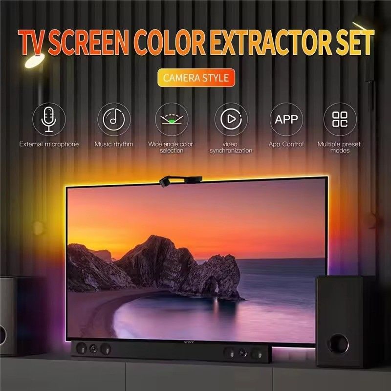 Tipo di LED Smd5050 Led Chip Atmosphere 16,4ft LED Strip Sincronizzazione su schermo Musica per Google TV