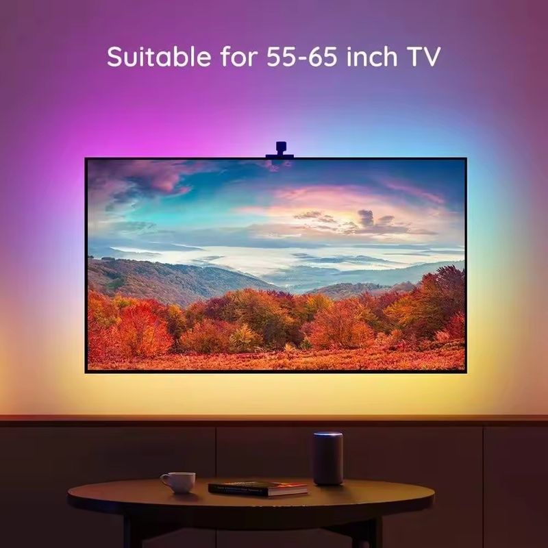 RGB Decor Bar LED Smart TV Backlight Strip Lampade con fotocamera IP20 3.8m 12V per TV