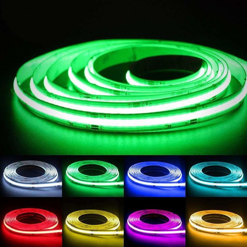 10 mm Larghezza PCB Flessibile RGB COB LED Strip Light Light Source LED Spot Free IP20 DC 12V