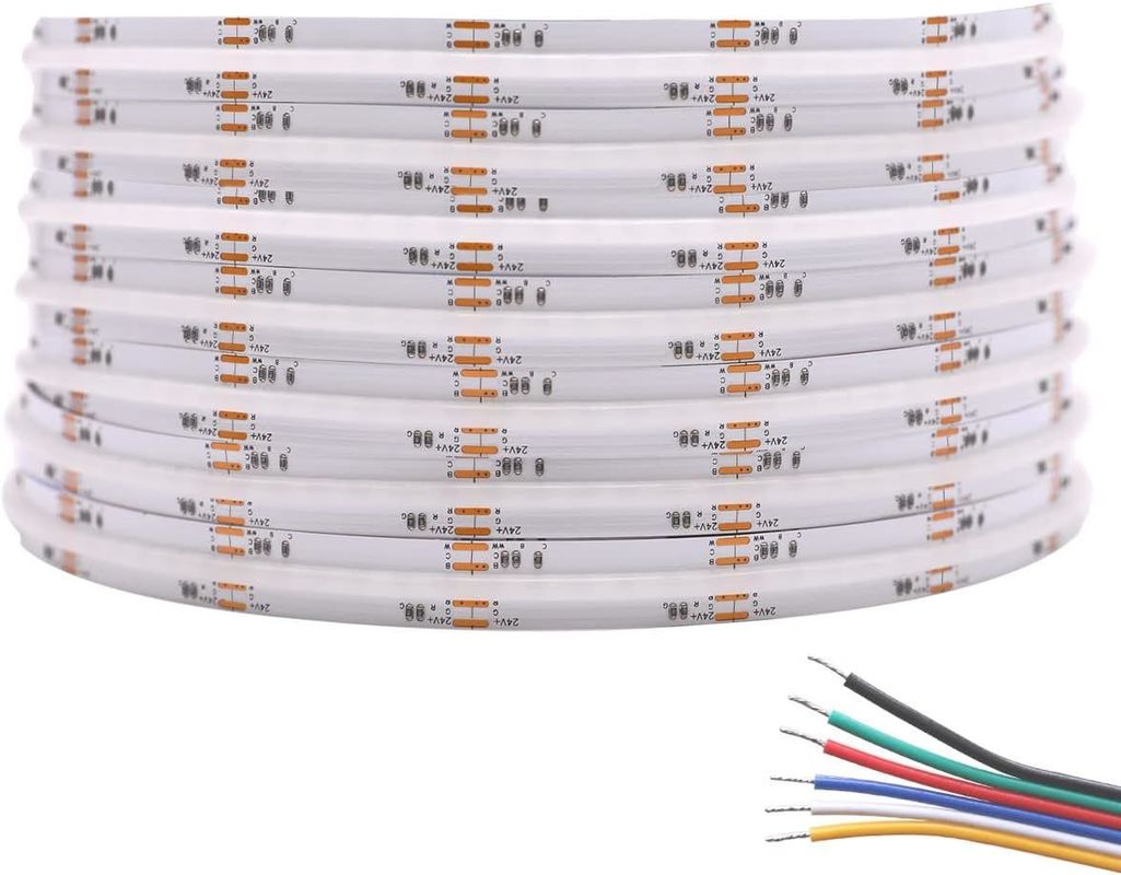 50000 ore di durata RGBCCT COB LED Strip Light per illuminazione del soggiorno e del letto