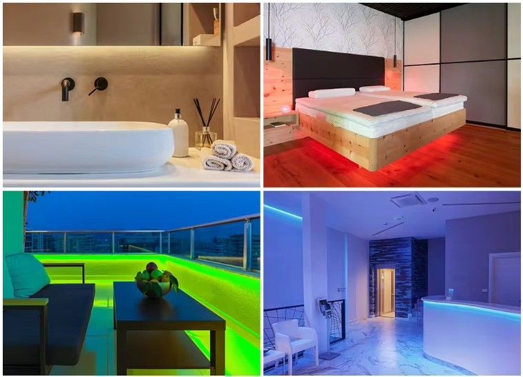 50000 ore di durata RGBCCT COB LED Strip Light per illuminazione del soggiorno e del letto
