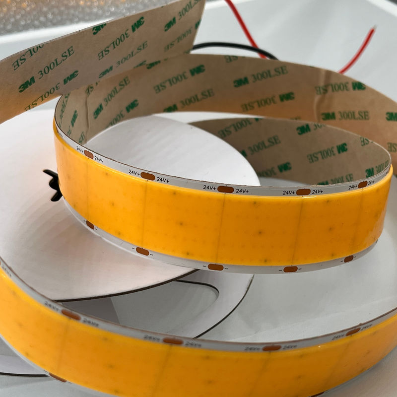 Corde a nastro di rame dimmabile Flessibile Cob Led Strip Alta densità 1600leds Per metro 3500K Ra 90 0,3kg 24v 30mm Larghezza