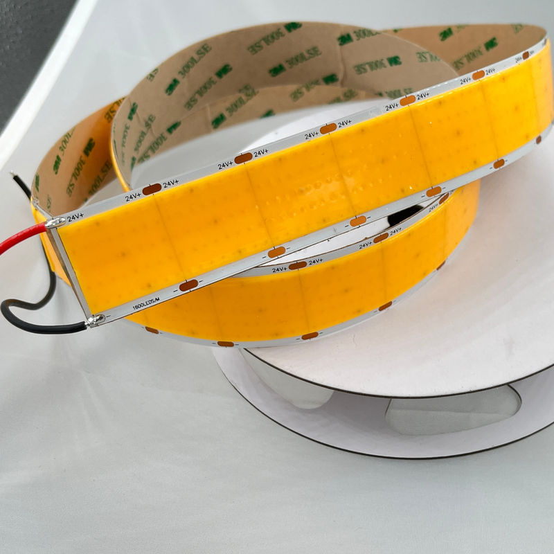 Corde a nastro di rame dimmabile Flessibile Cob Led Strip Alta densità 1600leds Per metro 3500K Ra 90 0,3kg 24v 30mm Larghezza