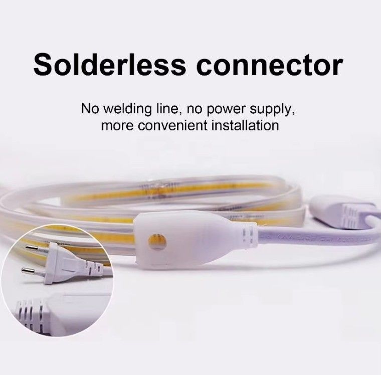Lumiera a striscia LED COB impermeabile 3000K 4000K 6500K 220V 110V Dimmer di supporto -45 50 Temperatura di lavoro