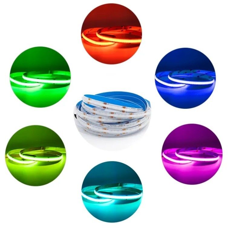 80lm/w 400leds/m Ultra Thin 5V 12V 24V IP20 White COB LED Light Strip 3mm 5mm Larghezza Bianco Blu Rosso Verde FCOB LED Strip