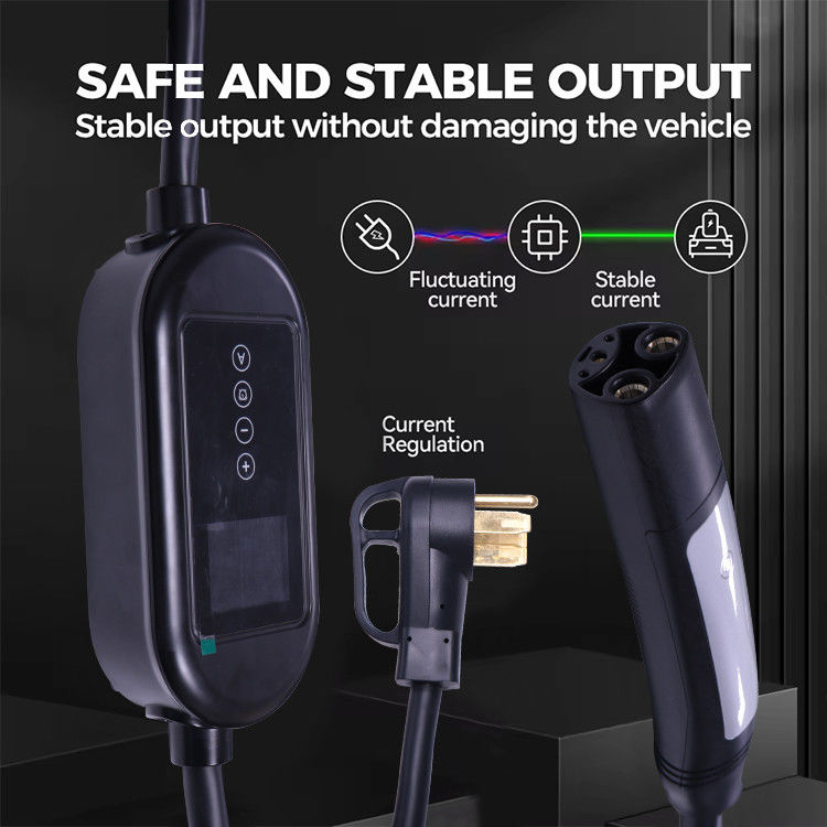 3.7 Kw caricabatterie elettriche 5m tipo 2 presa di ricarica femminile con luce LCD